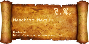 Naschitz Martin névjegykártya